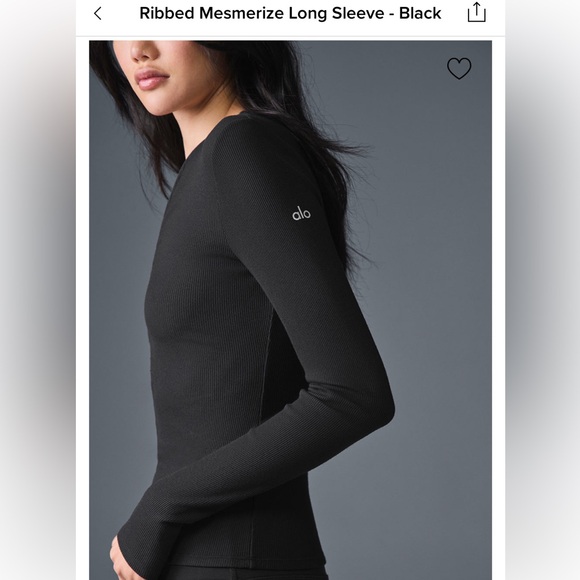 alo ribbed mesmerize long sleeve - Picture 4 of 4